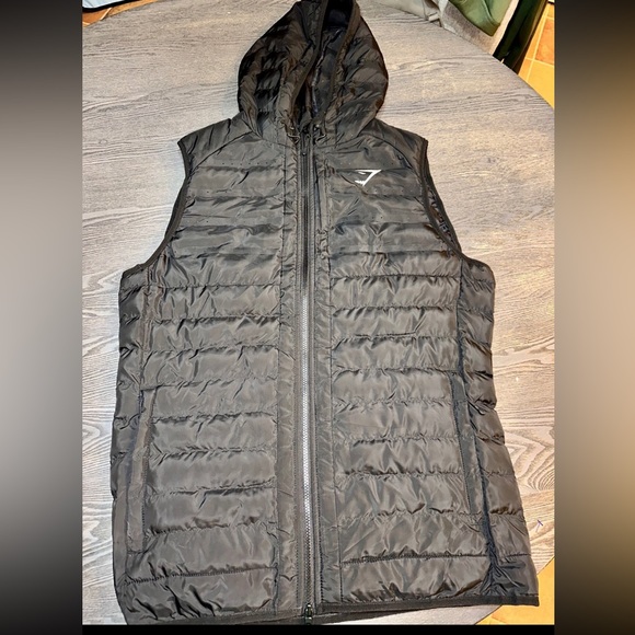 Gymshark Jackets & Coats Mens Gym Shark Sector Gilet V2 Black Vest